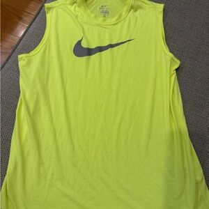 Nike Women's Neon Yellow Muscle Tee